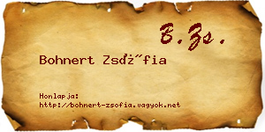 Bohnert Zsófia névjegykártya