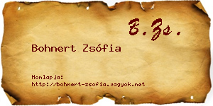 Bohnert Zsófia névjegykártya